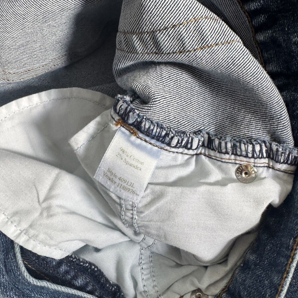 Caslon Blue Medium Denim Cotton High Rise Ankle Straight Leg Jeans Size 10L - Picture 6 of 8